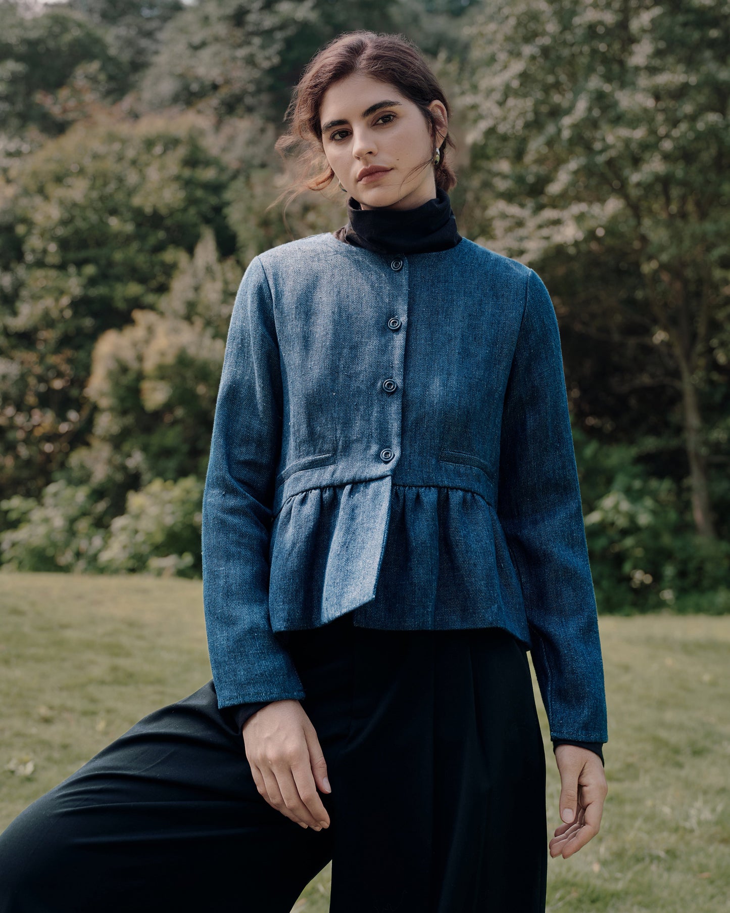 Denim Atelier Peplum Jacket